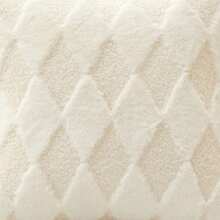 2pcs Or 1pc Soft Plush Pillowcases, Decorated With 3D Geometric Patterns, Suitable For Bedroom Bedding, Home Decoration, Sofa Decoration, Camping, Outdoor And Other Multiple Scenarios - Beige - View 7