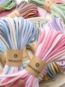 beadia 10m Cuerda trenzada degradada, cuerda de fibra de poliéster - Colores vibrantes, 4mm de diámetro, duradera, adecuada para embalaje de regalos, joyería, manualidades DIY, decoración del hogar, accesorios de embalaje de regalos - cable - Ver 2