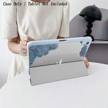 天空与飞机图案平板电脑保护套 - 专为旅行爱好者和极简主义风格追求者设计，翻盖式设计，带笔槽，兼容 iPad 10.9/10.2/Air 第五代/Pro 11/第十代/9.7/Air 2/iPad（第七代）/iPad（第八代）/iPad Air 4/5/iPad Pro 11/iPad 第十代 10.9 英寸（2022 款）智能保护套 - 彩色 - 查看 10