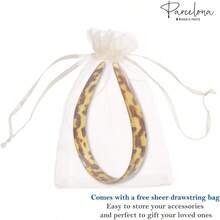 New Parcelona French  - Diadema flexible de acetato de celuloide para niñas y mujeres - cafamarillonegro - Ver 9