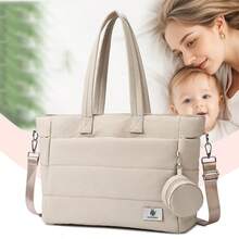 2件套手提妈妈包，轻便大容量单肩包，时尚休闲多功能孕妇包