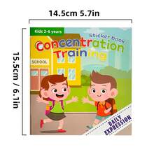 18 Pages Children Reusable Sticker Book Puzzle Game DIY Cartoon Stickers For Kids Educational Learning Books - Multicolor - View 3