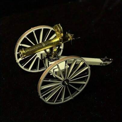 Modelo de ensamblaje metálico de autoensamblaje, rompecabezas 3D tridimensional, set de rompecabezas, rompecabezas, modelo creativo en miniatura, camión de ametralladora Gatling