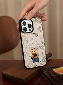 Funda de teléfono con diseño de oso de peluche de moda para viajeros, compatible con 16 Pro Max y otros 15 modelos, funda protectora de silicona resistente a caídas para iPhone 14 Pro Max, estilo líquido y a prueba de impactos, compatible con 15/15 Pro Max/15 Pro/16/16 Pro/16 Pro Max/13/13 Pro/13 Pro Max/14/12/11/X/XS/Max XS. Ofrece protección completa contra arañazos, incluye protector de pantalla, hecha de material TPU para la máxima protección. Es el regalo de cumpleaños ideal para parejas y familiares, con todas las funciones y resistente a caídas. - Negro - Ver 4