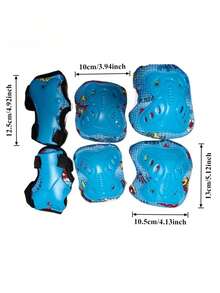 1 Set Kids/Teens Skateboard, Scooter, Bicycle Knee Pads And Elbow Pads - Multicolor - View 3