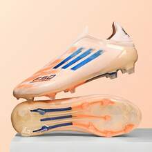 Men's Football/Soccer Shoes, Suitable For Running And Training, Lightweight Outdoor Soccer Shoes, Unisex - Orange - View 1