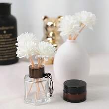 5pcs Incense Sticks & White Foam Flower Set. Incense Sticks, Foam Flower Incense Sticks, Natural Fiber Essential Oil Incense Sticks, Home Decor Accessories, Suitable For Bedroom, Office, Bathroom, Wedding Party, Etc.