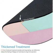 Round  Pad, Wood Pink Green Purple Splice  Pad, Washable Gaming Pads With Lycra Cloth, Non-Slip Rubber Base Computer Small  Pads For Wireless ,18Multicolorsplicing - 18Multicolorsplicing - View 3
