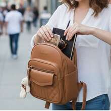 Women Fashion Backpacks - Pink - View 4