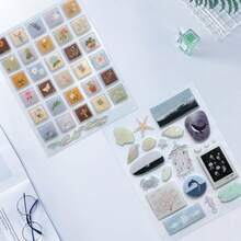 1 Sheet Ocean World Jelly 3D Stickers, Cute Adhesive DIY Scrapbooking Decorative Stickers