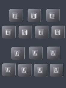 1/3/4/5pcs Set Transparent Adhesive Hooks, No Drilling Required, Bathroom Decor And Accessories, Bathroom Organizer, Home Essentials - Clear - View 16