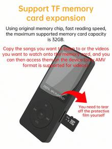 1 Pc MP3/MP4 Portable Sports Music Player 1.8-Inch Screen With 4G Memory Card And 3.5MM Earphones