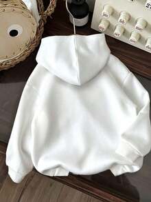 Wild Bobby Goat God Over All Things Inspirational / Christian Casual Long Sleeve Streetwear Hooded Pullover - 白色5 - 查看 2