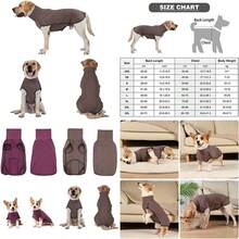 lifcasual Suéter para Perros Cuello Alto Cálido suéter de Invierno Ropa para Mascotas para Perros pequeños, medianos y Grandes(3GG Café) - Multicolor - Ver 1