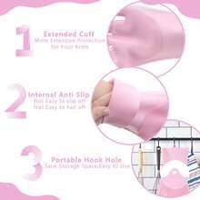 Pet Grooming Glove - High-Density Silicone Tooth Dog Bath Glove, Heat-Resistant Cat Deshedder, Enhanced Five-Finger Design For Bathing & Massaging Dogs & Cats (1 Pink Pair) - 粉色 - 查看 6