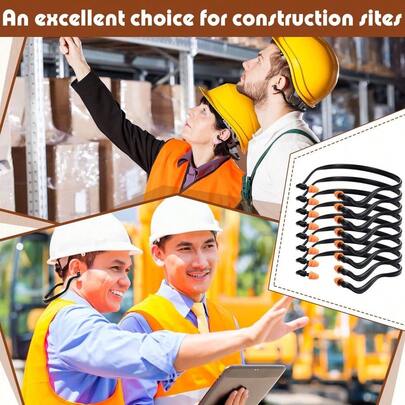 Pcs Banded Ear Plugs Silicone Shooting Ear Plugs Reusable Washable Ear Protection Noise Cancelling Lightweight Banded E...