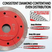 9 piezas Juego de sierra de corona M14, para uso en seco y húmedo en mármol, azulejo cerámico, losa, vidrio, piedra soldada, brocas de diamante - Rojo - Ver 5