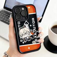 Funda de teléfono con diseño de personaje ejecutor y texto para  14 Pro Max,  13,  12,  Galaxy S23, S22, S21, funda protectora para teléfono, regalo de pareja para novio y novia, presente de vacaciones - Café integral - Ver 3