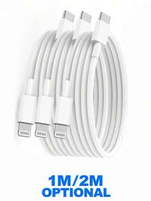 1-3 Packs 3.3ft Apple Charging Cable, Compatible With IPhone Charger Cable, USB-C To Lightning Fast Charging, Compatible With Iphone 14/13/12/11/11Pro/11Max/X/XS/XR/XS Max/8/7, Compatible With IPad Lightning - White - View 3