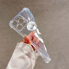 Funda para móvil con diseño de chica anime en traje de baño. Compatible con teléfonos ,  17,  16 Pro Max,  15 Pro Max,  13 y  12. Fabricada en TPU para una protección eficaz contra golpes y caídas. Un regalo ideal para familiares, amigos, seres queridos, parejas y para Navidad. - transparente - Ver 6