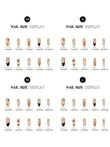 10片秋冬棕色豹纹法式手工亚克力美甲贴片，可爱慕斯蝴蝶结格子星星爱心长椭圆形假指甲，法式美甲，含果冻胶和指甲锉，DIY美甲用品，日常情人节、新年节日派对必备 - 棕色 - 查看 10