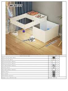 Valla para perros fácil de quitar, casa plegable para gatos con valla de patio, espacio interior grande ensamblado con área de caja de arena, zona de juego para perros pequeños, barrera de aislamiento para gatitos, jaula para perros - Multicolor - Ver 11