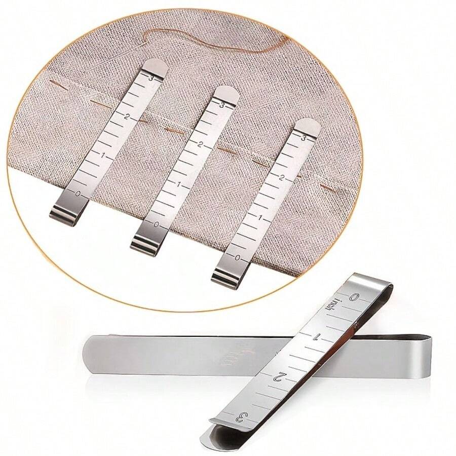 EDCUEBE7 1/20 buah Klip Jahit Tepi Stainless Steel, Penggaris Pengukur Jahit, Klip Kelim Logam, Alat Jahit untuk Kain, Tirai, Quilting, Peniti dan Penanda, Cocok untuk Berbagai Skenario dan Pemula - MultiWarna - View 1