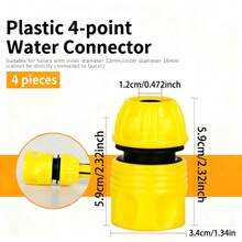 4-Way Garden Hose Splitter With 4 Independent Switches - Leak-Proof Design, Suitable For Lawns, Gardens, And Car Wash Sprinkler Systems, Outdoor Irrigation, Lawn Watering, Versatile Connector, Easy Control, Durable Plastic, Highquality Fitting