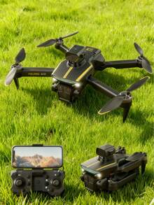 Drone, Cámara Dual HD, Fotografía Aérea, Quadricóptero de 4 Ejes, Aeronave Plegable, Estabilización de Flujo Óptico, Motor Sin Escobillas, Juguete de Avión Control Remoto, Accesorios de Color Aleatorio - Multicolor - Ver 1