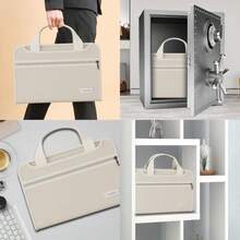 Organizador de archivos tipo acordeón ignífugo Tamfile con asa, carpeta expandible de 13 bolsillos con cremallera y etiquetas, carpeta con archivador de 3 anillos, organizador de papel con múltiples bolsillos para archivos tamaño carta A4 - ColorA - Ver 8