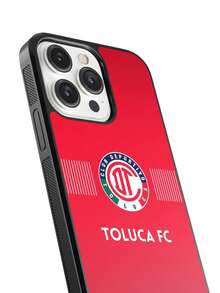 Funda Case Para Celular Diseño de "Club Toluca" Diablos Rojos Futbol Soccer Deportes MX Aesthetic Laterales Negro - Negro - Ver 2