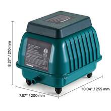 Linear Air Pump, 1110 GPH Air Flow, Septic Aerator Pump, Aeration System For 10 Ft Deep Ponds, Fit For Septic Tanks, Aquariums, Waste Treatment, Seafood Restaurants, Fish Farms, Hydroponics - 55W 60LPM - View 10