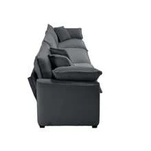 Modern Fabric Living Room Sofa 2-Piece Set, Two 2 Seater Sofa And One 3-Seater Sofa, Upholstery Large Deep Seat Set Of 3 Sofas With Comfortable Cushions And Pillows - Xám - Xem 3