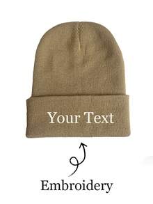 1pc Custom Personalized Embroidered Winter Hat,Personalized Solid Color Embroidered Name Beanie Hat, Spring/Autumn/Winter Customized Gift,Engraved,Durable,Colorful,Cute,Adorable,Funny,Kawaii,Y2K,Stylish,Unisex,Casual,Custom,Personalized,Unique,Customized,Ideal Gifts For Him,Ideal Gifts For Her,Her,Boyfriend,Girlfriend,Family,Friends - Multicolor - View 25