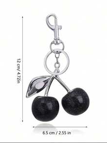 New Fashion Crystal Cherry Pendant Metal Key Chain, Suitable For Daily Wear, For Bag Accessories, Can Send Family Gifts, Friends Gifts, Classmates Gifts, Lovers Gifts, Birthday Gifts, Teachers Gifts, Souvenirs - Multicolor - View 8