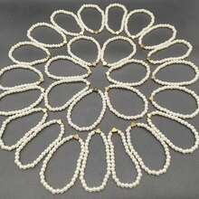 Women's A-Z Heart Initial Letter Bracelet With A-Z Alphabet & Heart Charm - Ized Faux Pearl Bead Jewelry Gift For Valentine's Day,Valentine's Day Gifts, Wedding Gifts, Bridesmaid Gifts, Casual Attire, Year-Round - Initial For Name Necklace Converted To Bracelet (A-Z)