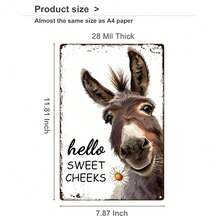 Western Bathroom Decor Vintage Donkey Gift - Funny Bathroom Restroom Toilet Decoration - Hello Sweet Cheeks Metal Sign 8x12 Inch,WhiteDonkeySign - WhiteDonkeySign - View 7