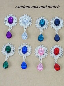 10/5pcs Jewellery-Making Pendants. Flower-Shaped Diamond-Clasp Teardrop Gemstone Pendants With Alloy Fittings, Suitable For Earrings, Necklaces, Bracelets, Hair Accessories, And Hair Clips. Mobile Phone Cases, Charms, Keyring Ornaments.Craft Kit,Christmas Decorations.Keychain Accessories,Ideal As A Small Gift For Family And Friends,Valentine's Day, Eid Al-Fitr Jewellery Gifts - Multicolor - View 11