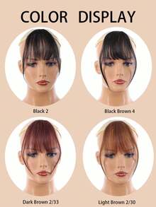 Blended Hair Air Bangs Clip-In Hair Extension Front Fringes Hair Pieces Air Bangs Fiber Hair Accessories Invisible Natural
