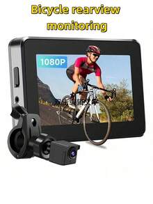 Bicycle Reverse Parking Rearview Camera 4.3-Inch High-Definition Bicycle Rearview System 360° Night Vision Anti-Shake Multi-Car Model Compatibility Reinforced Bracket - Black - View 1