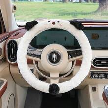 Autumn/Winter Christmas Plush Car Steering Wheel Cover Cute, Warm, And Non-Slip Wheel Cover New Winter Universal Car Accessory Top Christmas Gift Choice Perfect For Home Christmas Decor Settings Essential Home Christmas Decor Item - 彩色 - 查看 8
