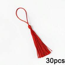 30pcs Tassels 8+5cm Long Pendant Craft Bookmark Keychain Tassels, Jewelry Making Keychain Tassels, Graduation Mini Tassels, Bookmark Tassels , DIY Materials