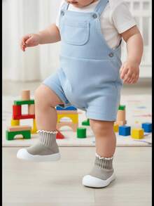 أحذية مشي للأطفال الرضع والصغار، أحذية مشي ناعمة مانعة للانزلاق، أحذية مشي عالية الأعلى للأولاد والبنات للاستخدام الداخلي والخارجي - بني - مشاهدة 6