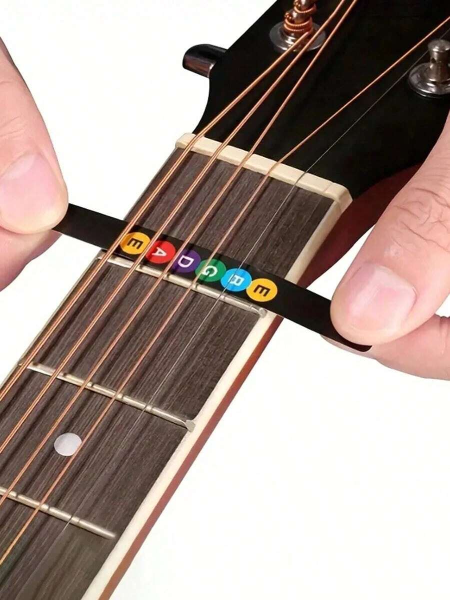 1pc Guitar Fretboard Notes Sticker Decal+Scale Sticker, Help Unlock Your Guitar's Fretboard, For 6-String Acoustic & Electric Guitars (Some Parts Are Sent Random) - 彩色 - 查看 1