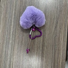 1pc DIY Beaded Accessory, Heart-Shaped Carabiner, Backpack Plush Pendant, Bag Charm, Carabiner, Heart Lock Clip, Pom Pom Carabiner, Birthday Gift, Christmas Gift, Christmas Stocking Stuffer - Multicolor - View 22