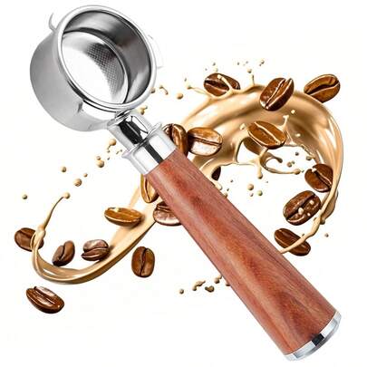 54mm 无底手柄 - 3 嘴不锈钢滤篮，兼容 Barista Express、Pro、Touch、Bambino Plus、Infuser（880BSS、870XL、878BSS、500BSS、840XL）