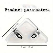 10个多功能三角文件夹，耐用塑料防滑角夹，用于整理账单、便条和文件，是整洁办公桌和学习用品的必备工具。 - 彩色 - 查看 4