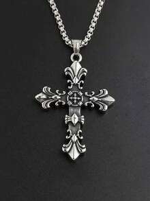 1 件男女通用欧美朋克项链，适合酒吧 - 銀色 - 查看 7