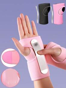 1pc- Adjustable Compression Fixing Wrist Brace With Splint For Carpal Tunnel, Detachable Curved Splint, Fits The Palm& Wrist, Black, Rosy, Men& Women, Wrist Support For Daily Life, Extra For Night- Wrist Circumference: 12-23cm/4.7-9.05in, Left/ Right - Multicolor - View 4