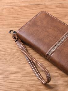 Vintage Men's Clutch Bag, Large Capacity Wallet, Long Style Men's Handbag, Phone Bag, Fashion High-End Ticket Holder, Leather Wallet, Business Casual Travel Money Clip, Christmas Gift